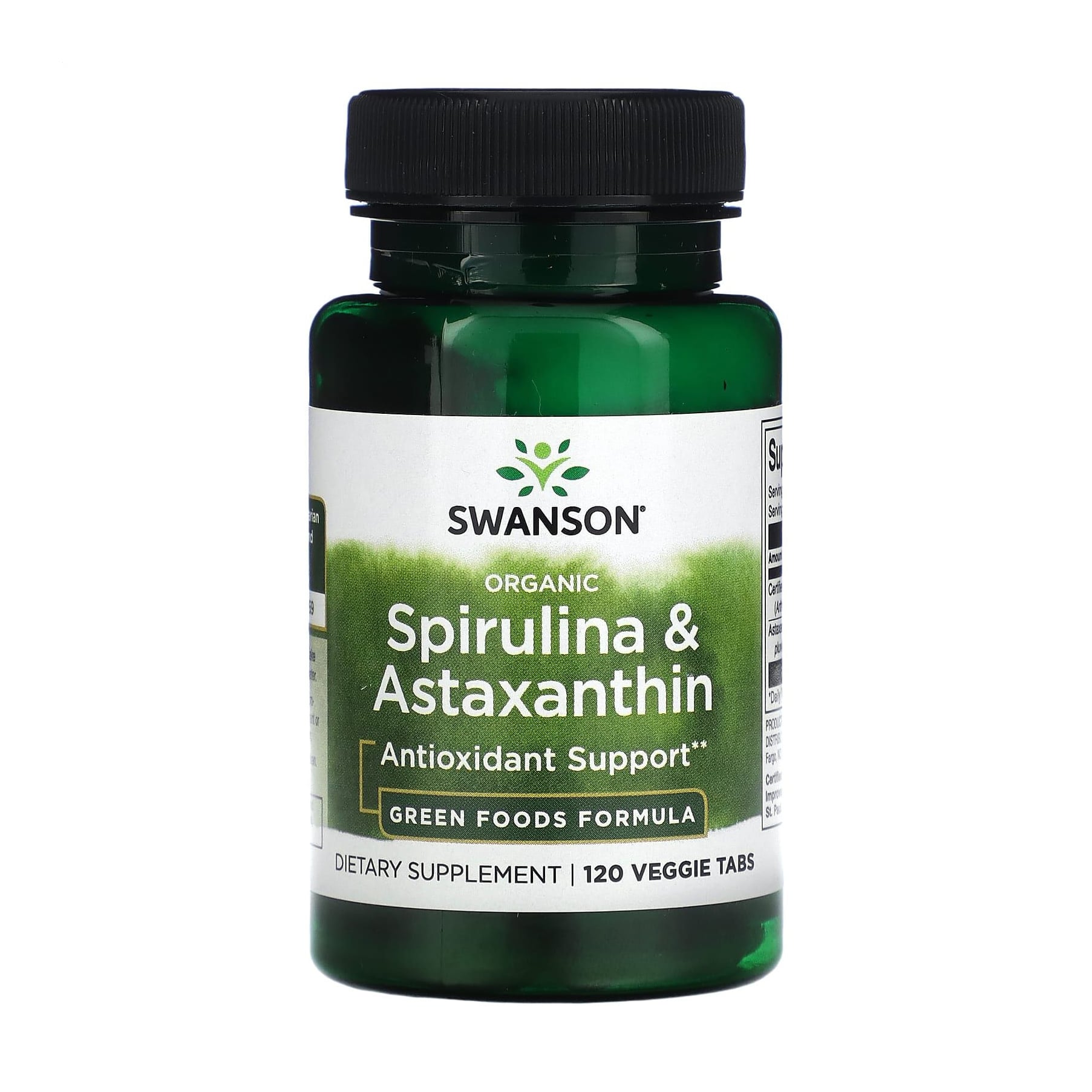 Органічна спіруліна та астаксантин Swanson Organic Spirulina &amp; Astaxanthin, 120 вегетаріанських таблеток